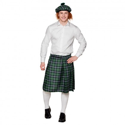 Kilt Mr Tartan groen (verstelbaar)