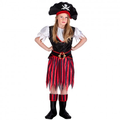 St. Kinderkostuum Piraat Annie (4-6 jaar)