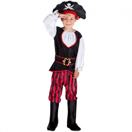 St. Kinderkostuum Piraat Tom (7-9 jaar)