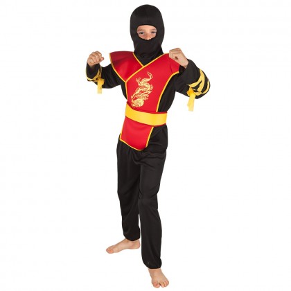 St. Kinderkostuum Ninja master (7-9 jaar)