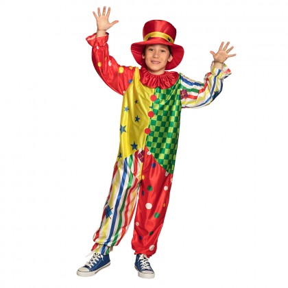St. Kinderkostuum Clown Giggles (7-9 jaar)