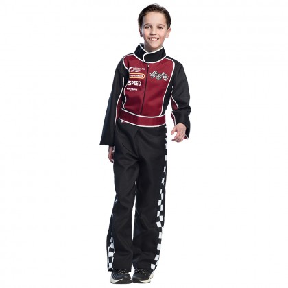 St. Kinderkostuum Racing rookie (7-9 jaar)