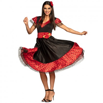 St. Volwassenenkostuum Flamenco vrouw (36/38)