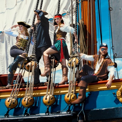 St. Volwassenenkostuum Piraat Tempest (40/42)