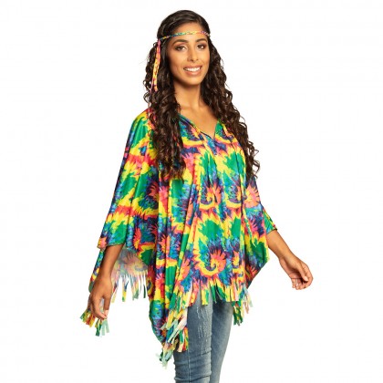 Poncho Hippie met hoofdband (one size)