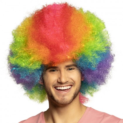 Pruik Rainbow deluxe