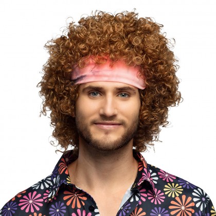 Pruik Hippie groove met haarband