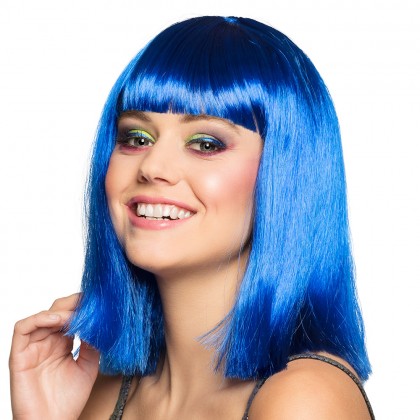 Pruik Dance blauw