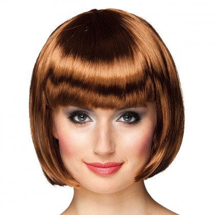 Pruik Cabaret bruin