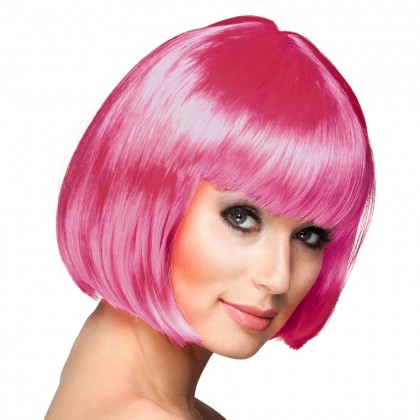 Pruik Cabaret roze