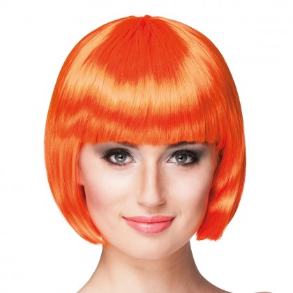 Pruik Cabaret oranje UV