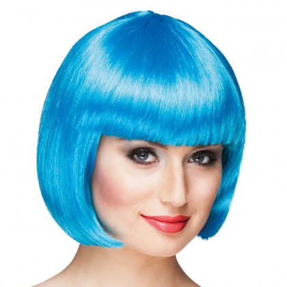 Pruik Cabaret blauw
