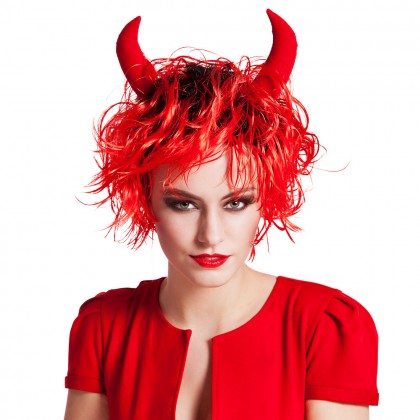 Pruik Curly devil