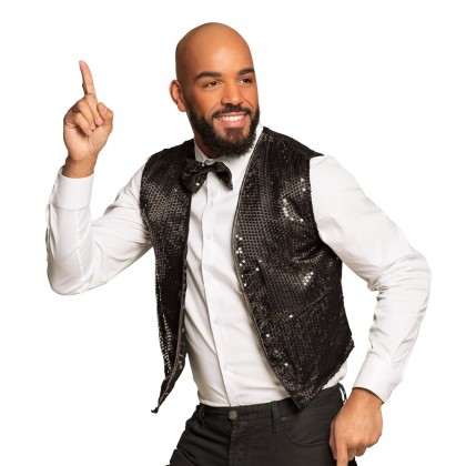 Set Spangles 4 kleuren ass. (gilet M/L en vlinderstrik)