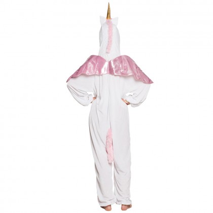 Volwassenenkostuum Eenhoorn pluche wit (max. 1.80 m)