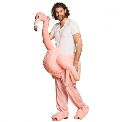 Volwassenenkostuum Op een flamingo (one size)