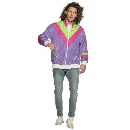 Trainingsjasje Retro dude paars UV (M)