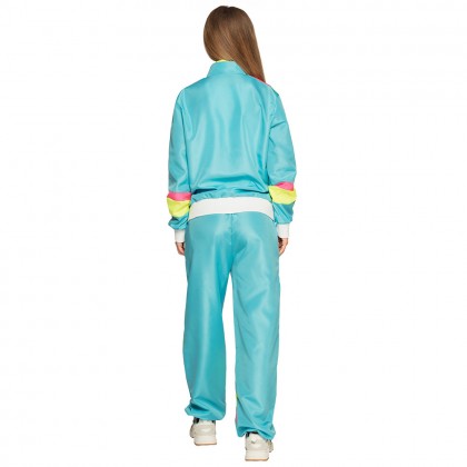 Trainingspak Retro babe neonblauw UV (S)