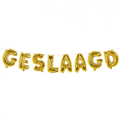 Folieballonslinger 'Geslaagd' (4 m)