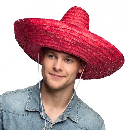 Sombrero Puebla rood (Ø 49 cm)