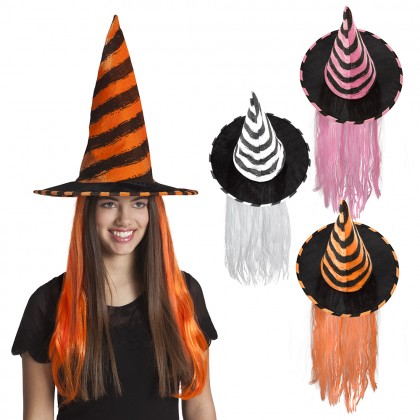 Heksenhoed Rhona met haar 3 kleuren ass. UV