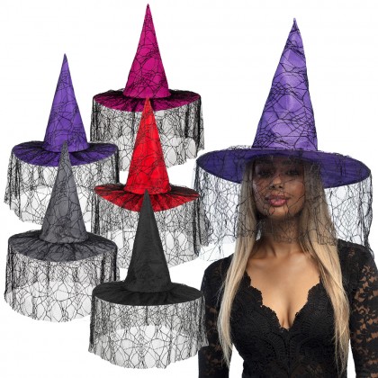 Heksenhoed Seda 5 kleuren ass.