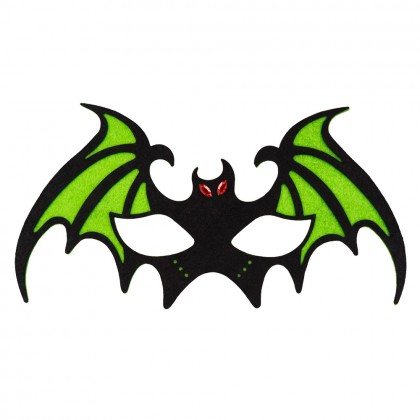 Vilten oogmasker Vleermuis 4 kleuren ass.