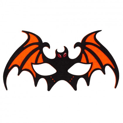 Vilten oogmasker Vleermuis 4 kleuren ass.
