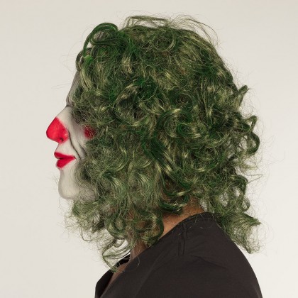 Latex hoofdmasker De Schurk met haar