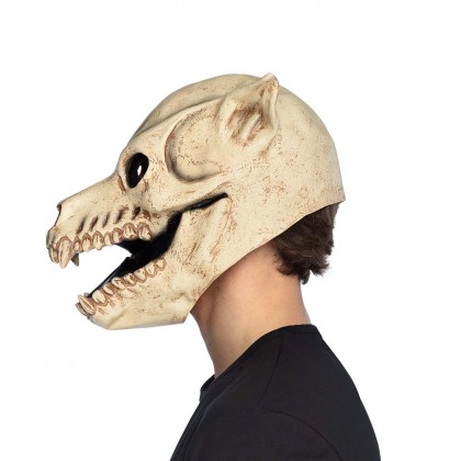 Latex hoofdmasker Hondenschedel