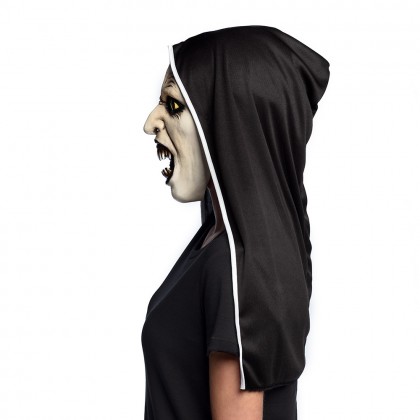 Latex gezichtsmasker Screaming nun met kap