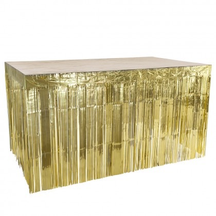Tafelrok metallic goud (300 x 74 cm)