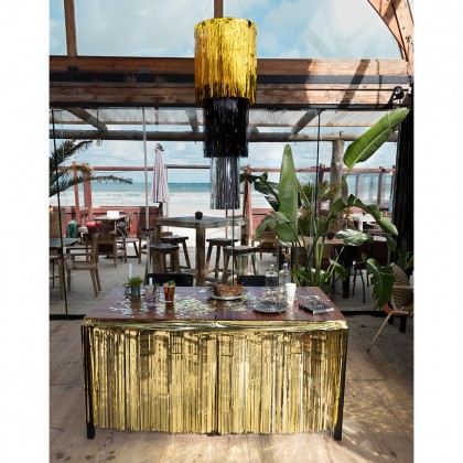 Tafelrok metallic goud (300 x 74 cm)