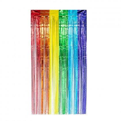 Foliegordijn Metallic regenboog (200 x 100 cm)