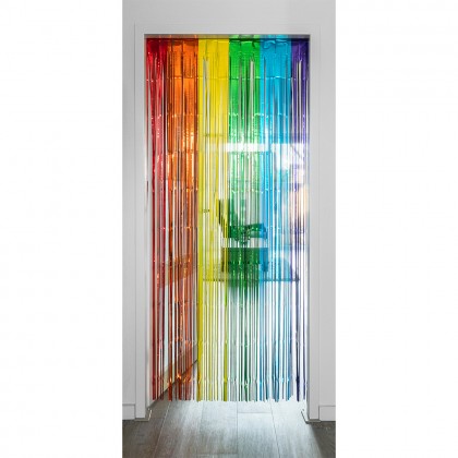 Foliegordijn Metallic regenboog (200 x 100 cm)