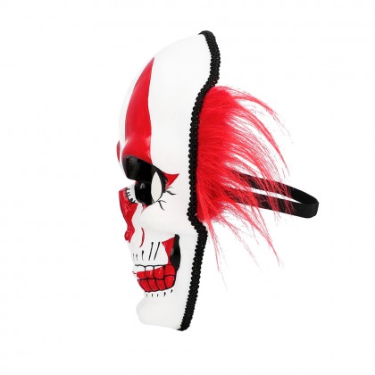 Gezichtsmasker Fiery clown met haar