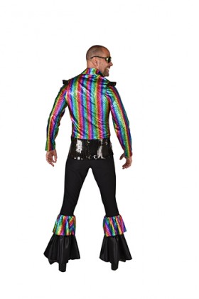 Disco King Rainbow zwart XXL