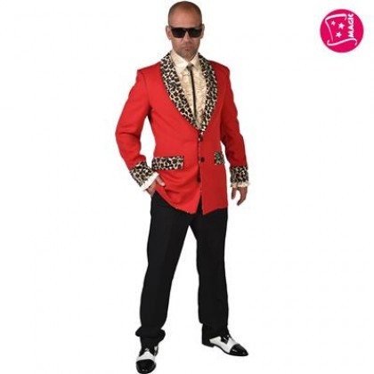 50's Jas Luipaard rood XXL
