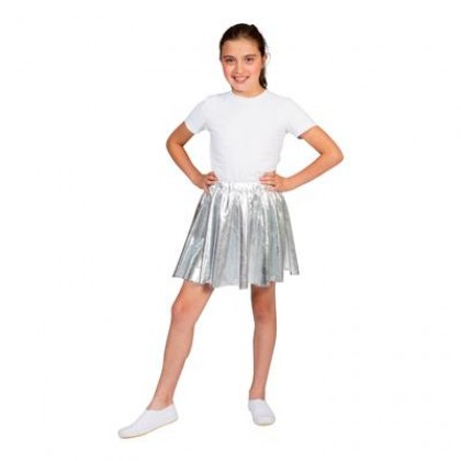 Disco rokje foil Zilver ONESIZE