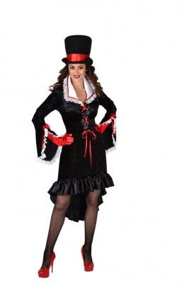 Zwarte Steampunk Piraat jurk
