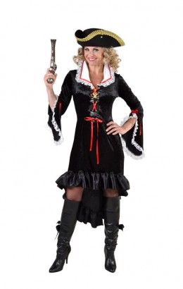 Zwarte Steampunk Piraat jurk