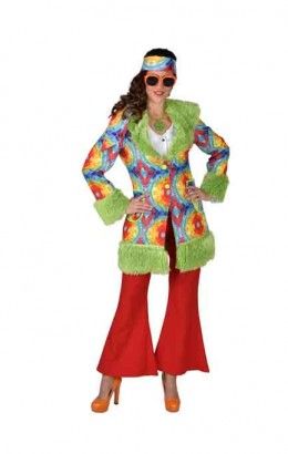 Hippie jas Batik met pluche