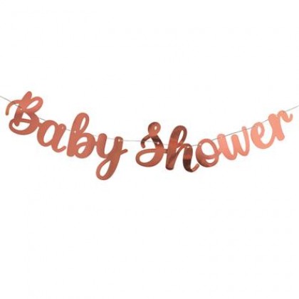 Slinger Baby Shower 360 cm rosé goud