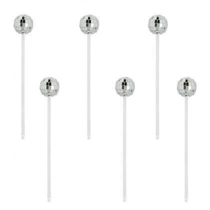 Set 6 roerstokjes Discobal (20 cm)