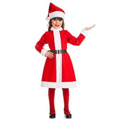 Kinderkostuum Kerstman meisje (7-9 jaar)