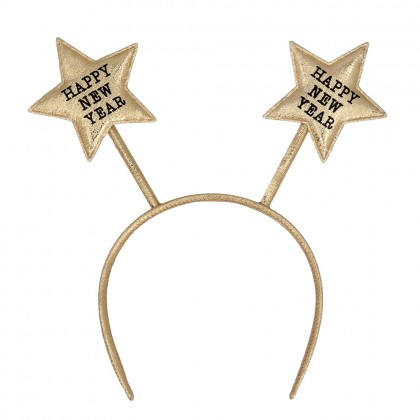 Diadeem 'Happy new year' goud