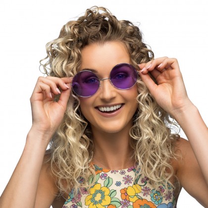 Partybril Hippie XL paars