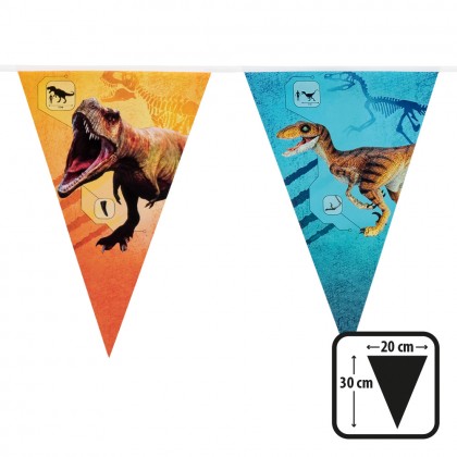 PE vlaggenlijn T-Rex (30 x 20 cm, 6 m)