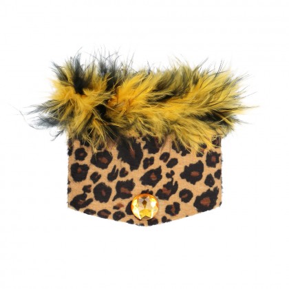 Set Cute leopard (Diadeem, choker, 2 armbanden, staart)