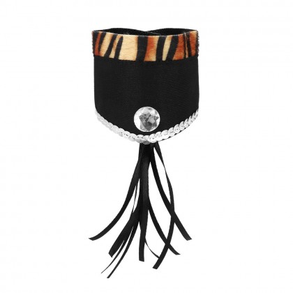 Set Sweet tiger (diadeem, choker, 2 armbanden, staart)